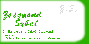 zsigmond sabel business card